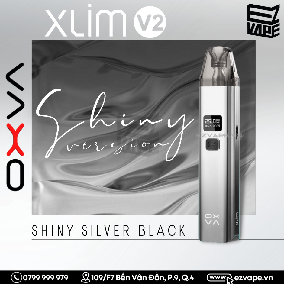 Oxva Xlim V2 Shiny Silver Black