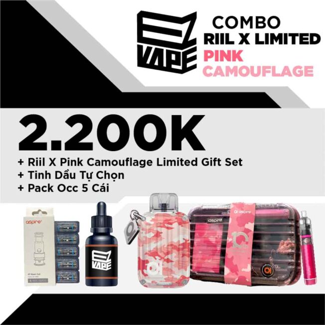 Riil X Pink Camouflage Limited Gift Set Juice Bat Ki Pack OCC